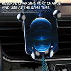 Gravity Car Phone Holder Air Vent Clip Navigation Stand 360° Rotation Telescopic Air Outlet Phone Support for 4.7-7 Inch