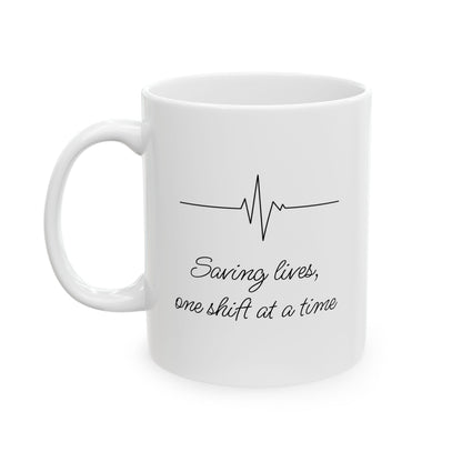 Inspirational Quote Ceramic Mug — "Smile, One Day at a Time" Coffee Cup (11oz & 15oz)