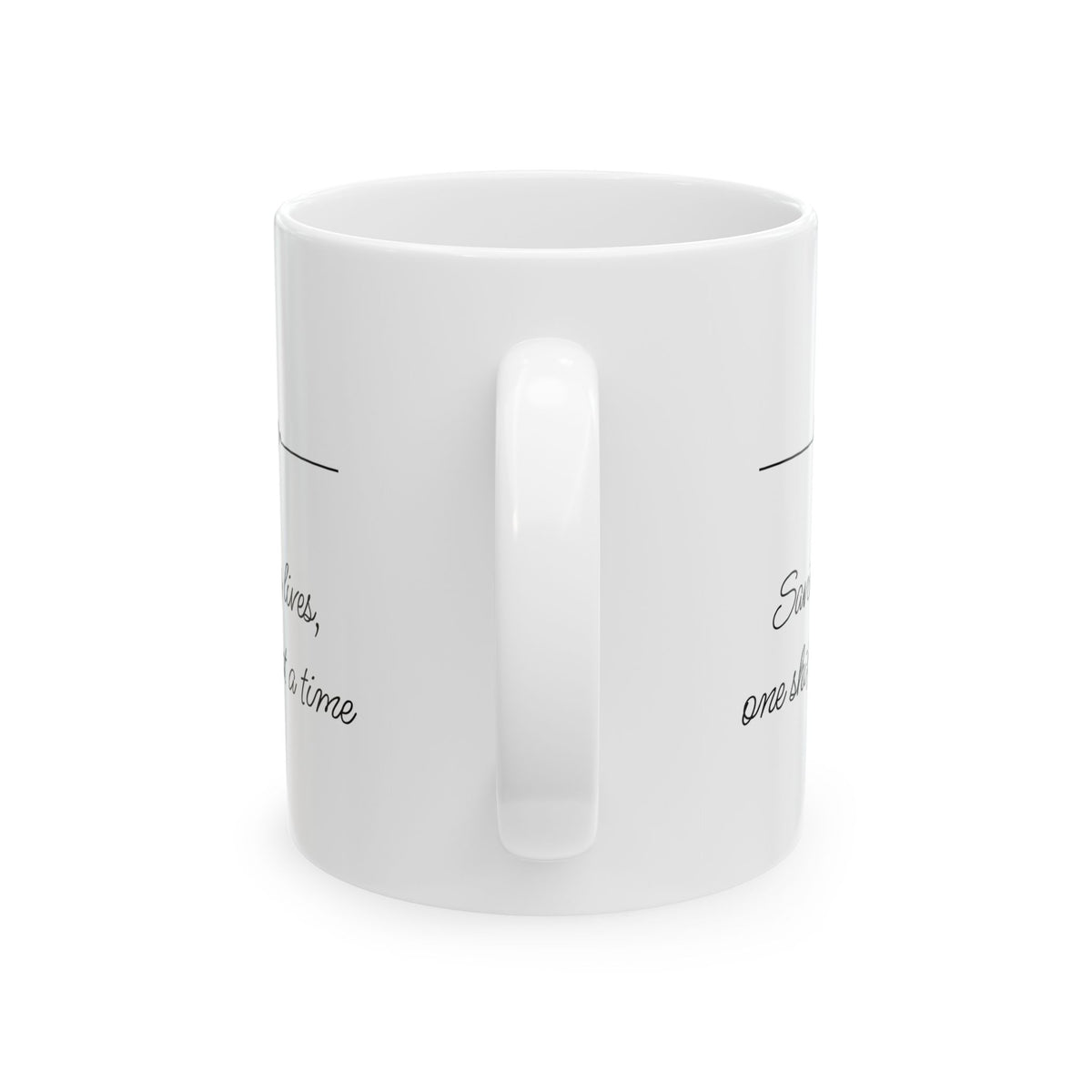 Inspirational Quote Ceramic Mug — "Smile, One Day at a Time" Coffee Cup (11oz & 15oz)