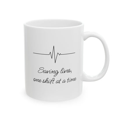 Inspirational Quote Ceramic Mug — "Smile, One Day at a Time" Coffee Cup (11oz & 15oz)