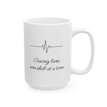 Inspirational Quote Ceramic Mug — "Smile, One Day at a Time" Coffee Cup (11oz & 15oz)