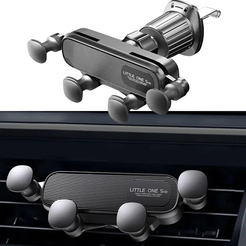 2025 New 360° Rotation Gravity Car Phone Holder Air Vent Clip Navigation Stand Telescopic Air Outlet Phone Support for 4.7-7Inch
