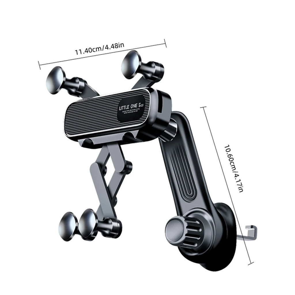 Gravity Car Phone Holder Air Vent Clip Navigation Stand 360° Rotation Telescopic Air Outlet Phone Support for 4.7-7 Inch