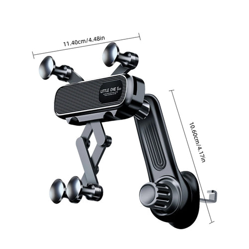 Gravity Car Phone Holder Air Vent Clip Navigation Stand 360° Rotation Telescopic Air Outlet Phone Support for 4.7-7 Inch
