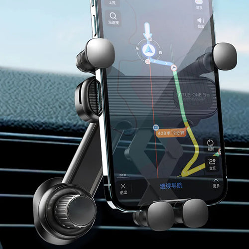 2025 New 360° Rotation Gravity Car Phone Holder Air Vent Clip Navigation Stand Telescopic Air Outlet Phone Support for 4.7-7Inch